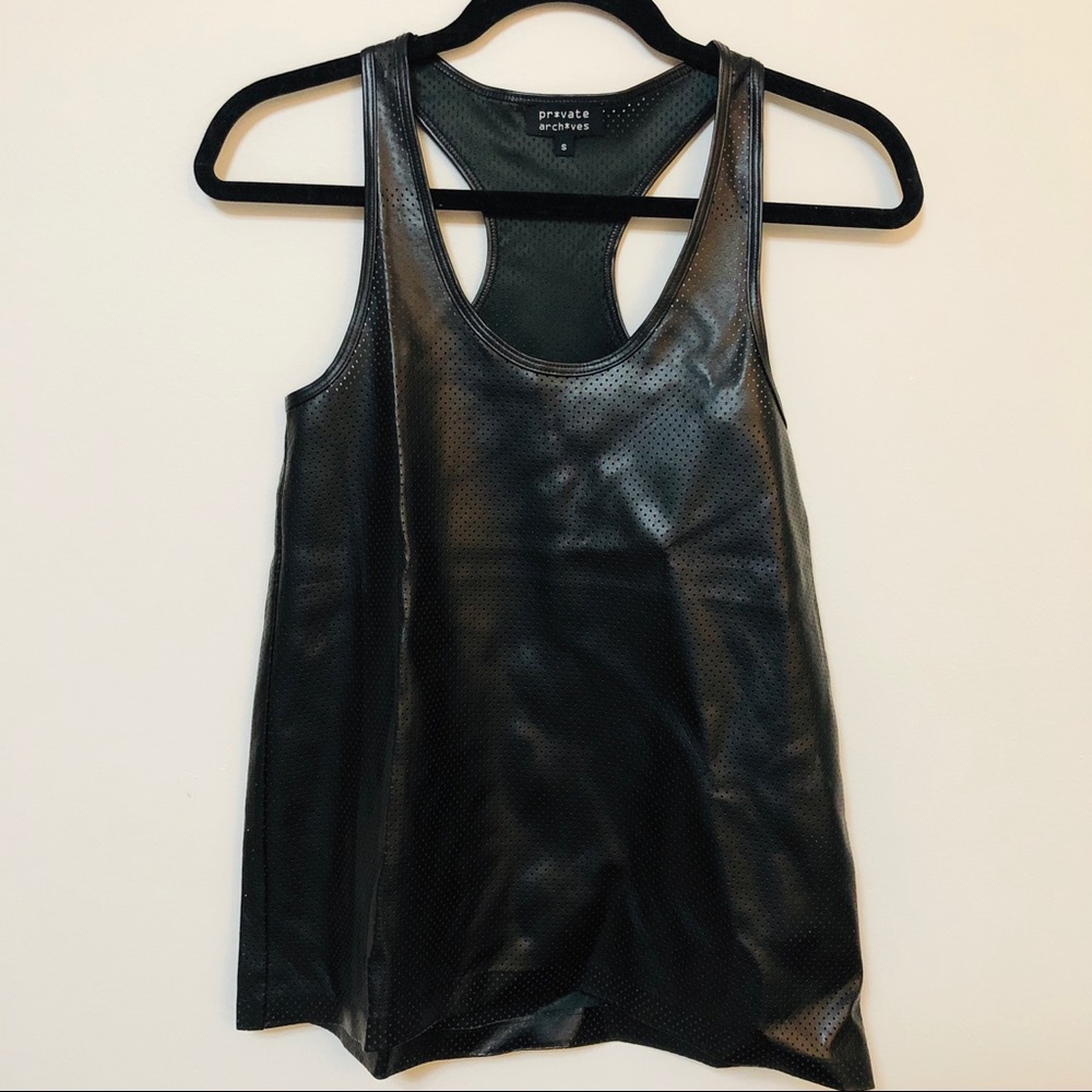 Faux Leather Tank